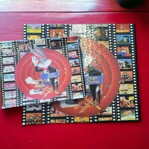 Looney Tunes Bugs Bunney Movie Puzzle 550 Pieces 1990 Film Clips Vintage Rabbit